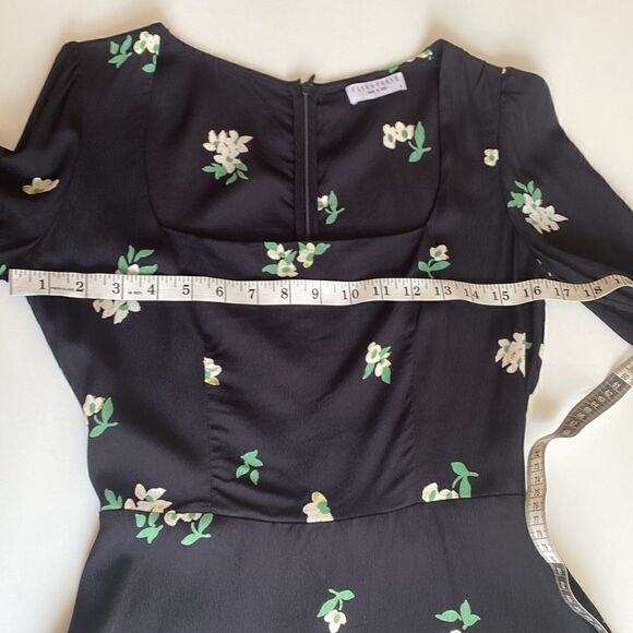 Flynn Skye Black Floral Long Sleeve Mini Dress Size Small - Picture 11 of 14